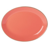 Porcelite 112131CO Seasons Coral Oval Plate 30cm - x6standard porcelain hotelware. High quality porcelain hotelware