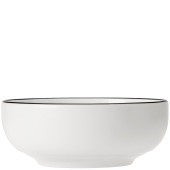 Steelite Asteria Bowl Black Rim 15.5 x 6.75cm/6 x 2.7" 655ml/23oz (Pack of 12)