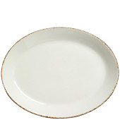 Steelite Brown Dapple Oval Coupe Plate 20cm/8" (Pack of 24)