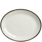 Steelite Charcoal Dapple Oval Coupe Plate 28cm/11" (Pack of 12)