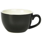 Genware Porcelain Bowl Shaped Cup 17.5cl/6oz Black