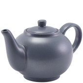 GenWare Porcelain Matt Grey Teapot 450ml/15.75oz (Pack of 6)