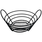 Bread Basket with Handles Black 8"