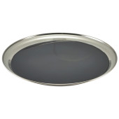 Stainless Steel Non Slip Bar Drinks Tray Round 30cm