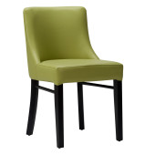 Merano Side Chair Lime Green Faux Leather With Black Frame