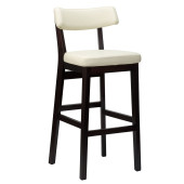 Nico Highchair Ivory Faux Leather with Wenge Frame
