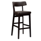 Nico Highchair Dark Brown Faux Leather with Wenge Frame