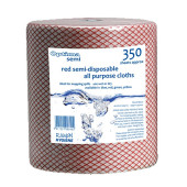All Purpose J Cloth Roll Centrefeed 350 Sheet Red