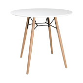 Bolero Arlo Table Round White 800mm