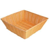 Hand Woven Natural Square Rattan Basket 13" x 13"