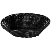 Black Polyrattan Basket Round 21.5cm