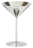 Stainless Steel Presentation Tall Martini Glass Mirror Finish 220ml / 7.75oz