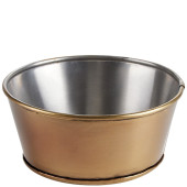 Vintage Steel Service Bowl Antique Brass 16cm/6.3" (Pack of 6)