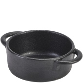 Forge Stoneware Black Cast Iron Effect Casserole Dish 9 x 4cm (Pack of 6)