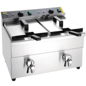Buffalo Countertop Twin Tank Induction Fryer 2 x 7.5 Litre