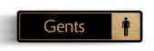 Buzz DM090 Gold On Black Bar Signs 43x178 - Gents