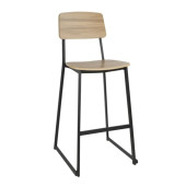 Bolero Beaufort Wooden Interior High Stools (Pack of 2)