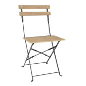 Bolero Perth Pavement Folding Chairs Wood (Pack of 2)