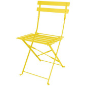 Bolero Perth Mellow Yellow Pavement Steel Folding Chairs (Pack of 2)