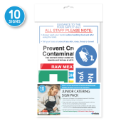 Kitchen Safety Signs Catering Food Hygiene Pack Self Adhesive 10 Notices
