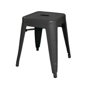Bolero Bistro Steel Low Stool Black (Pack of 4)