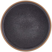 GenWare Kava Black Stoneware Raw Walled Plate 18cm/7" (Pack of 6)