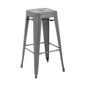 Bolero Bistro Steel High Stool Gun Metal Grey (Pack of 4)