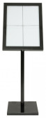 Securit LED Menu Display Stand Black (4 x A4)