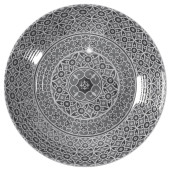 Black Marrakesh Melamine Bowl 42.5 x 8cm