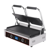 Hurricane Panini Contact Grill Double Smooth Top + Smooth Bottom