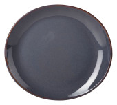 Terra Stoneware Blue Oval Plate 29.5 x 26cm x6