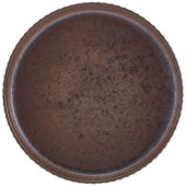 Terra Porcelain Black Fluted Presentation Plate 18cm/7" (Pack of 6)