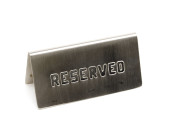 Stainless Steel Reserved Table Sign (Pack of 6)
