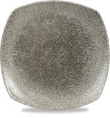 Studio Prints Raku Quartz Black Square Plate 21.5cm