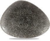 Studio Prints Raku Quartz Black Triangle Chefs Plate 7.75x5.75"