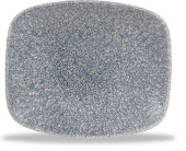 Studio Prints Raku Topaz Blue Chefs' Oblong Plate No. 5 15.4x12.6cm