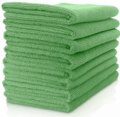Antibacterial Microfibre Cloths 37cm Green (Pack of 10)