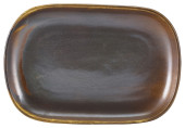 Terra Porcelain Rustic Copper Rect. Plate 24 x 16.5cm x 12