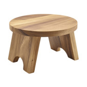 Acacia Wood Round Buffet Riser 25cm