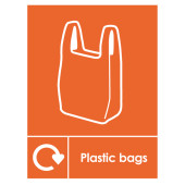 Plastic Bags Recycling Label Vinyl 150 x 200mm