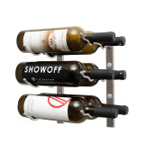 Wall Mounted Wine Rack 6 bottles - Platinum