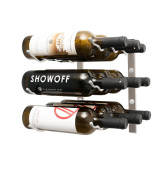 Wall Mounted Wine Rack 9 Bottles - Platinum
