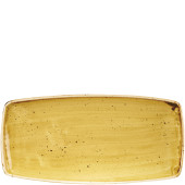 Churchill Stonecast Mustard Yellow Oblong Plate 15 x 29.5cm/5.88 x 11.56" (Pack of 12)
