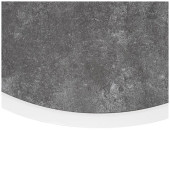 Bolero Fibre Glass Round Table Top Dark Stone Effect 580mm