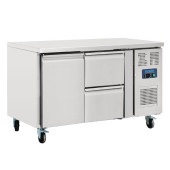 Polar U-Series Double Drawer Counter Fridge 282Ltr