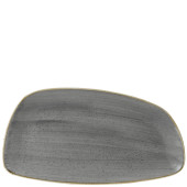 Stonecast Grey Geo Chefs Plate 11.75 x 6.12 Inch
