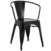 Bolero Bistro Curve Armchairs Black (Pack of 4)