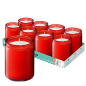 Starlight Wax Fill Jar Candles Red 50 Hour (Pack of 8)