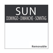 Square Day Dot 25mm Sunday (Roll of 1000)