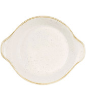 Stonecast Barley White Large Round Eared Dish 17.5x21.5cm 59cl